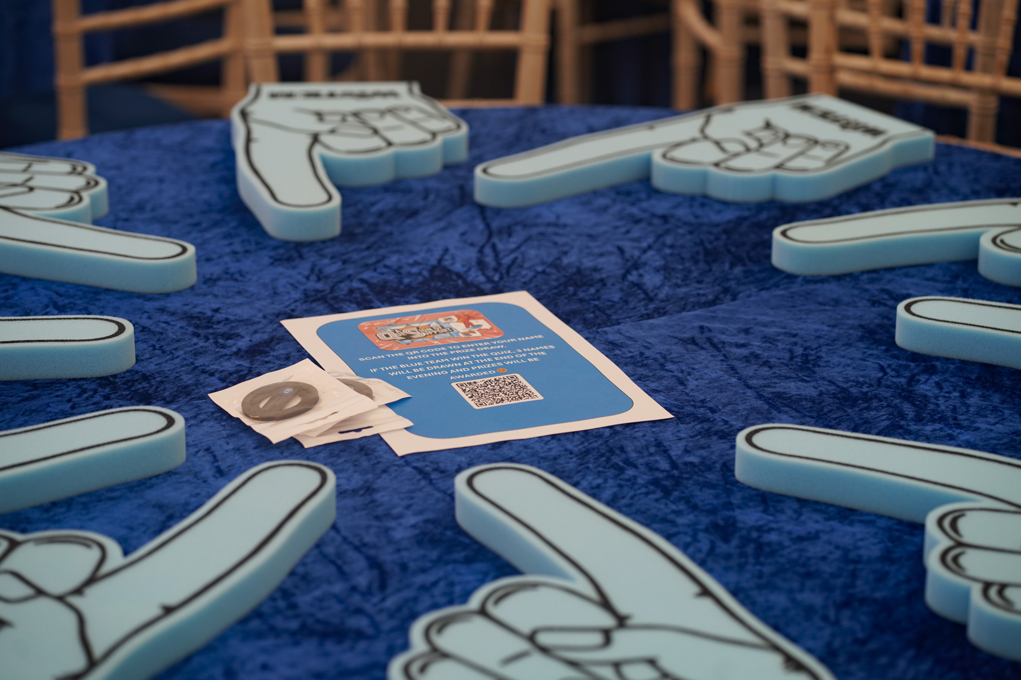 Innovation Festival 2026 - table of foam hands